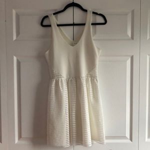 Nine Britton | White Dress with Side Mesh Panels
